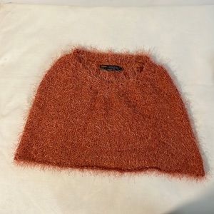 Orange fuzzy skirt